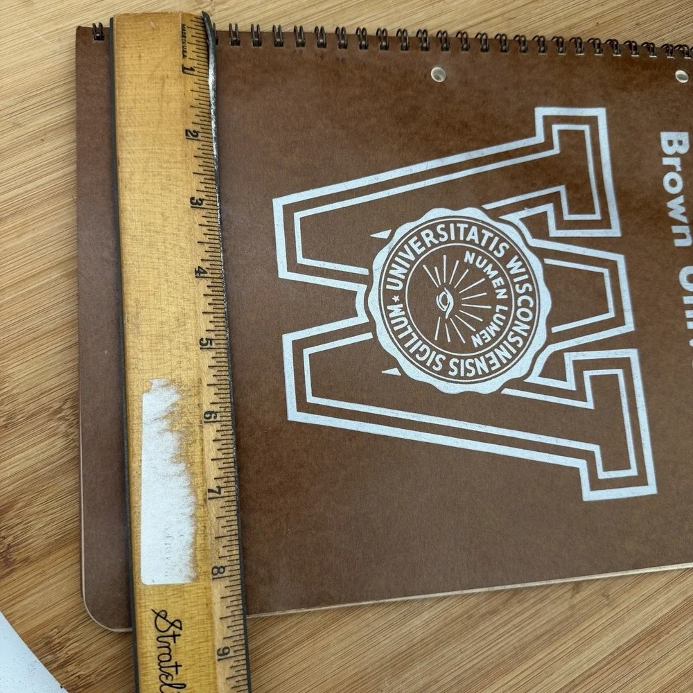 Rare Brown‎ University Notebook Wisconsin Seal Error Physics Student Korean War